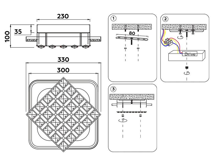 FA122 WH белый 54W 300*300*100 (ПДУ РАДИО 2.4)